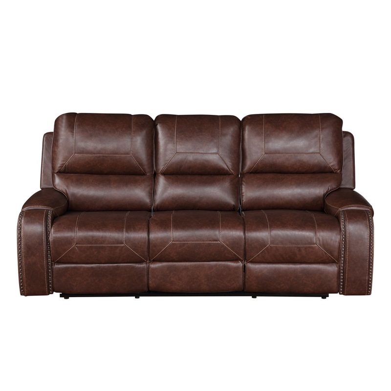 Keily – Reclining Sofa|Dark Brown|Dark Gray