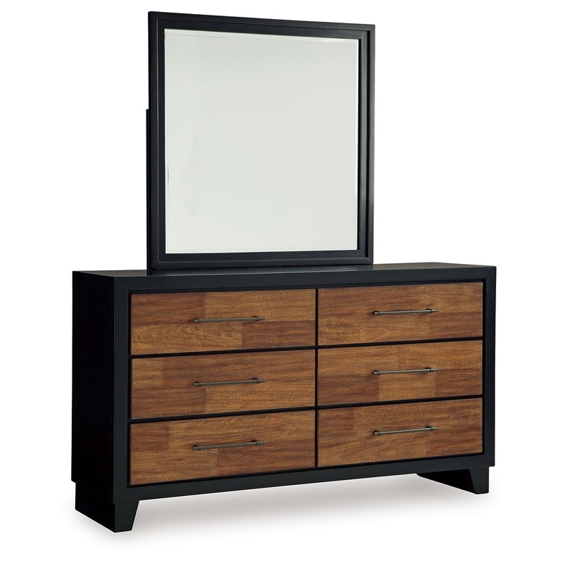 Kraeburn – Dresser And Mirror – Brown / Black
