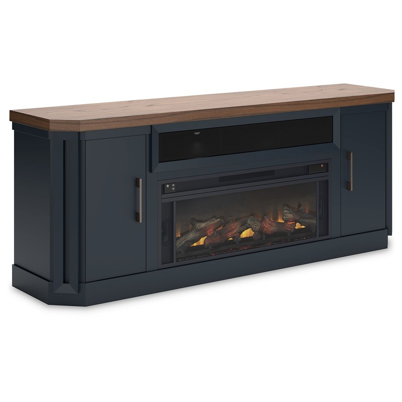 Landocken – 83 TV Stand With Electric Fireplace – Two-tone