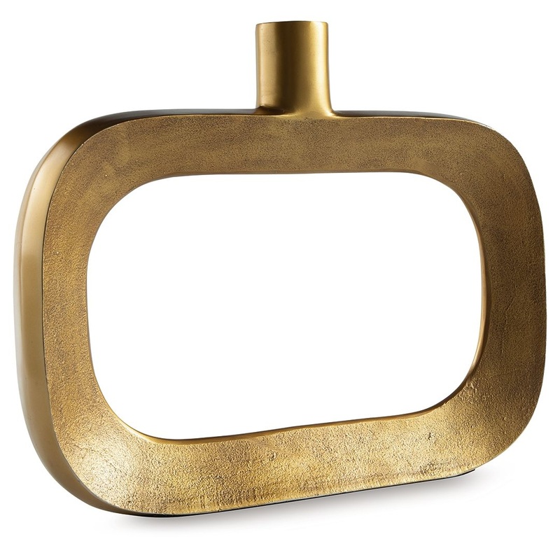 Lawtonville – Vase|Gold|20″W x 3″D x 16″H|10″W x 3″D x 22″H