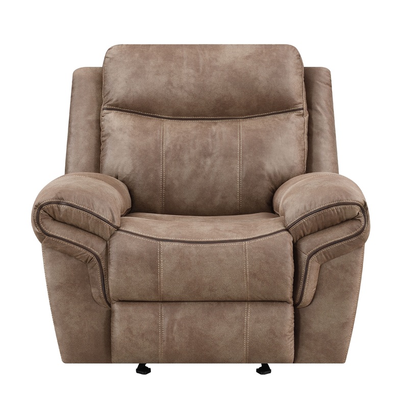 Nashville – Glider Recliner|Light Brown|Dark Gray