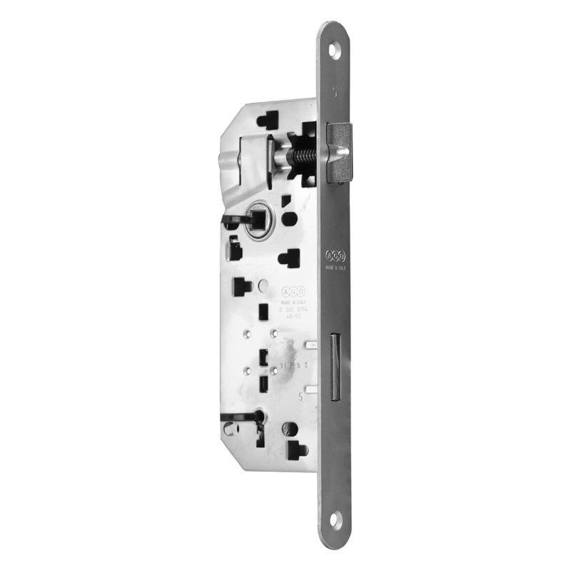 PATENT LOCK F22 CENTRE DISTANCE 90 MM ENTRY 40 MM ROUND EDGE CHROME-PLATED STEEL