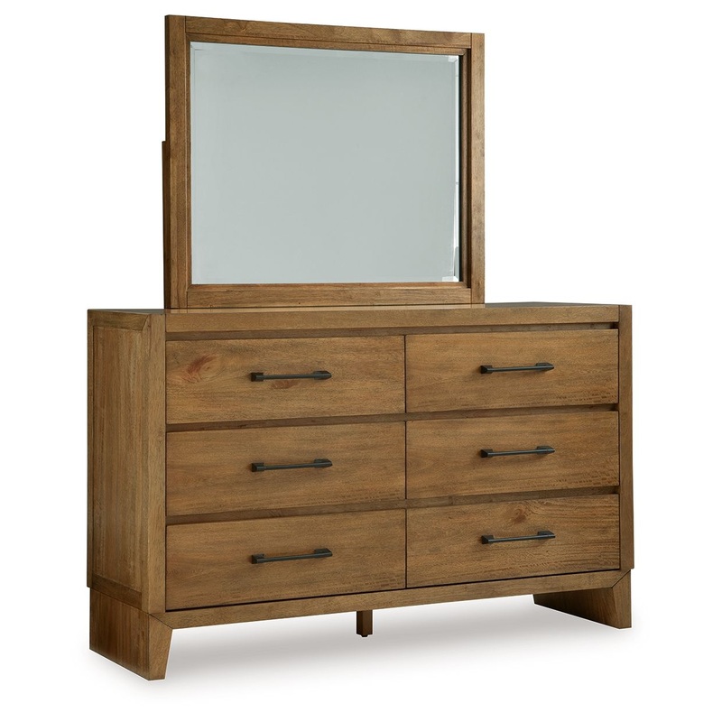 Sherbana – Dresser And Mirror – Light Brown