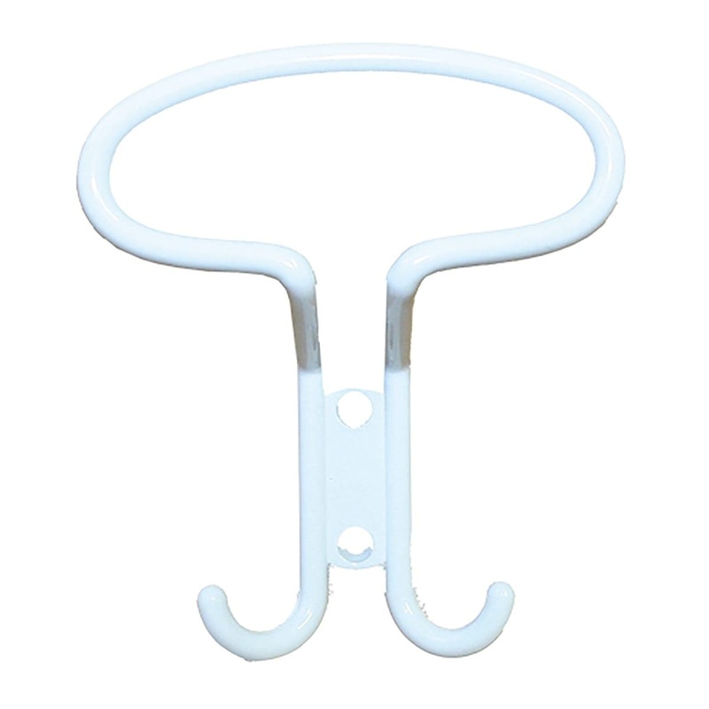 WHITE ZAMAK COAT HOOK, H12.5X10.5 CM
