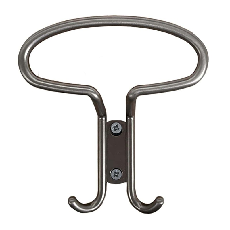 ZAMAK SATIN NICKEL-PLATED COAT HOOK, H12.5X10.5 CM