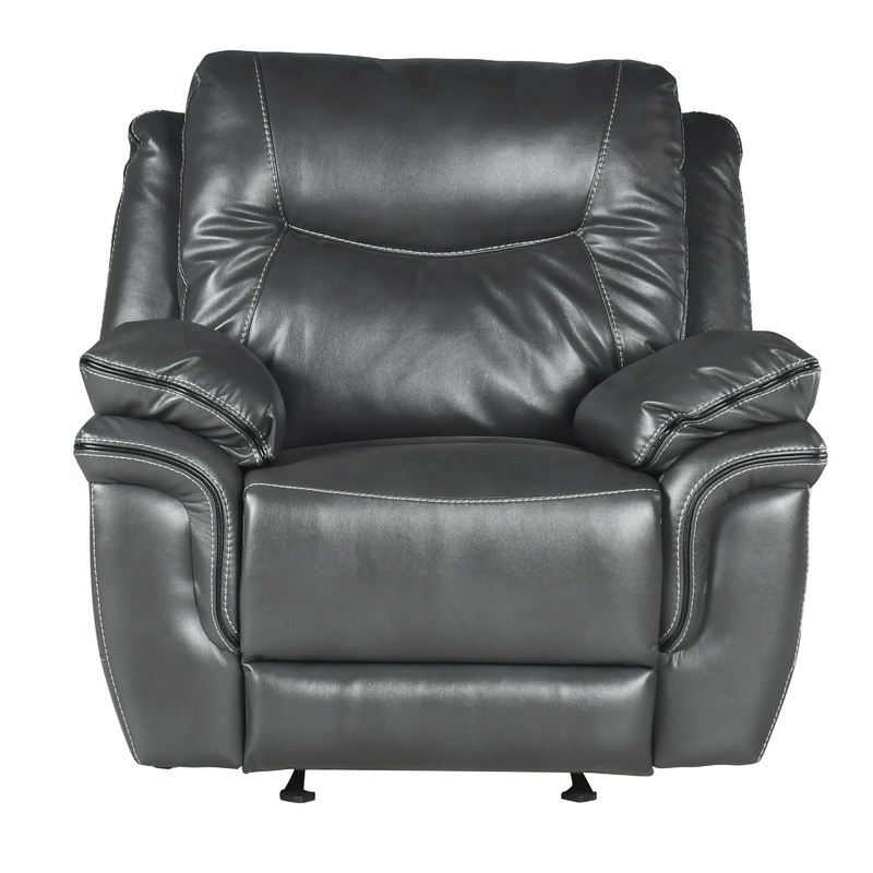 Isabella – Recliner Chair|Dark Gray|Light Brown