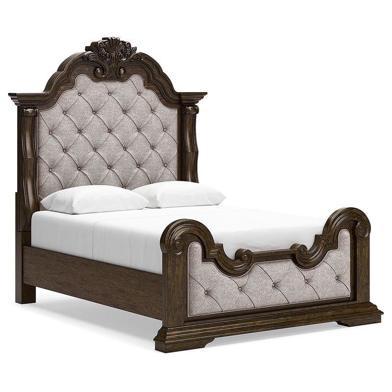 Maylee – Upholstered Bed|Dark Brown|California King|King|Queen