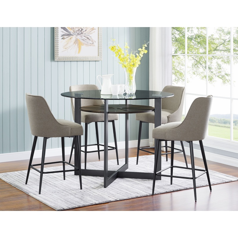 Olson – 5 Piece Counter Dining Set – Dark Gray
