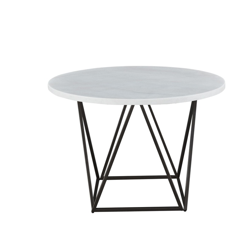Ramona – Marble Top Round Dining Table – White