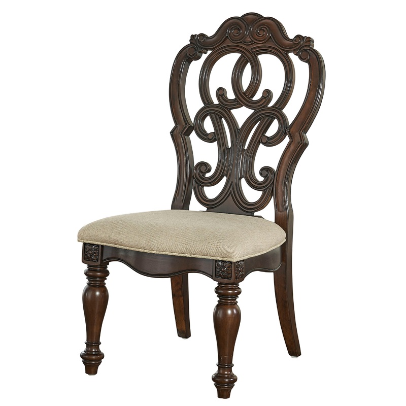 Royale – Side Chair (Set of 2) – Dark Brown