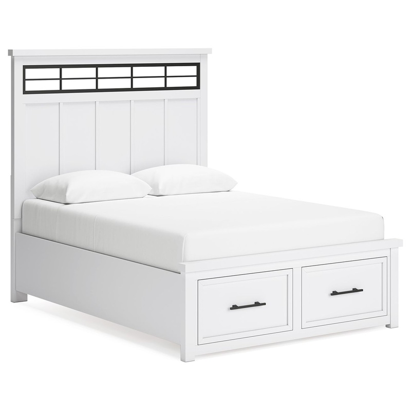 Ashbryn – Panel Storage Bed|White|Queen|King|California King