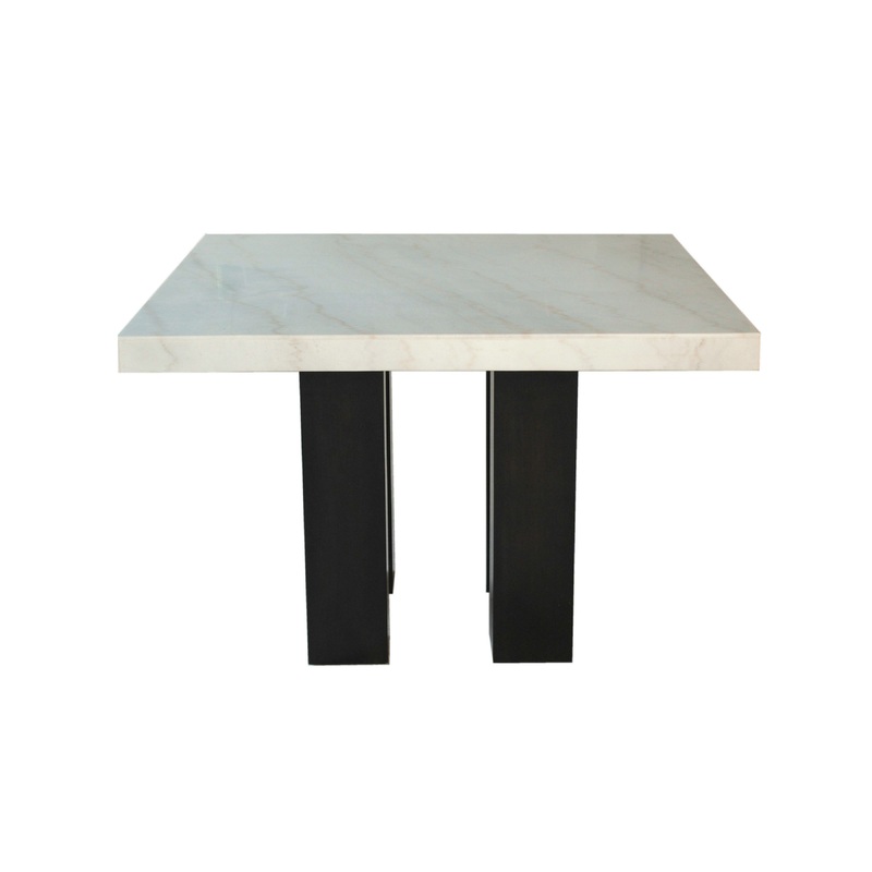 Camila – Square Counter Height – White