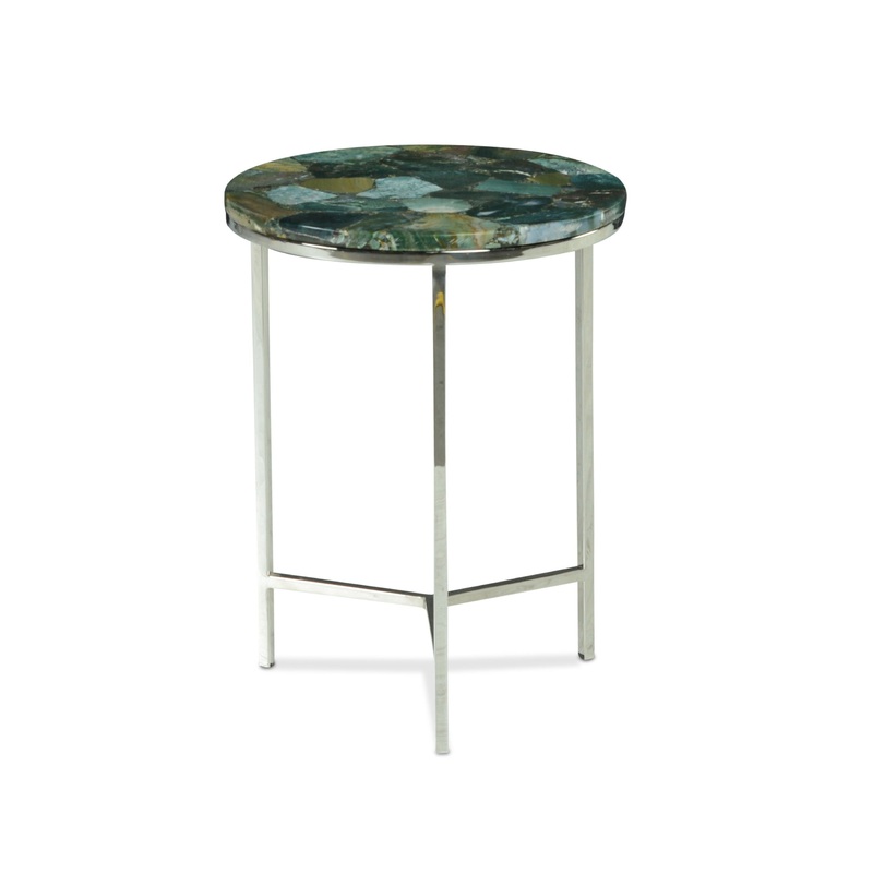 Foster – Jaspe Top Chairside Table – Green