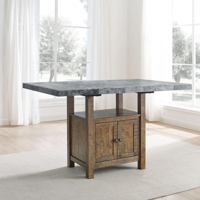 Grayson – Gray Marble Counter Table – Dark Gray