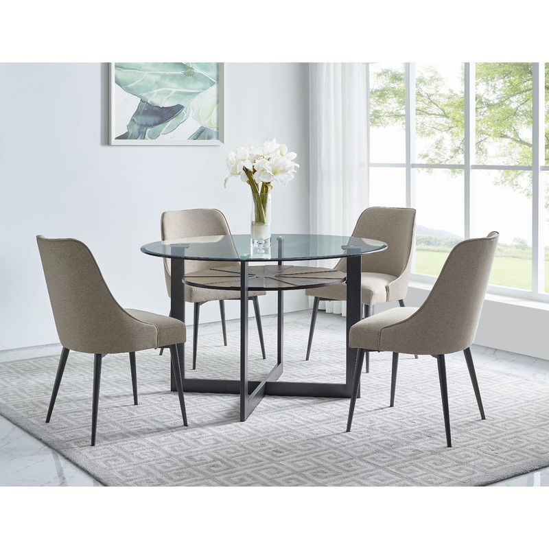 Olson – 5 Piece Dining Set – Dark Gray