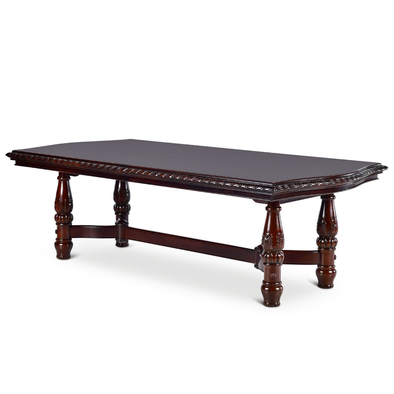 Antoinette – Ped Table With Leaf – Dark Brown