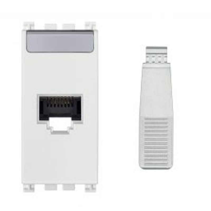 ARKE MAINS SOCKET RJ45 WHITE