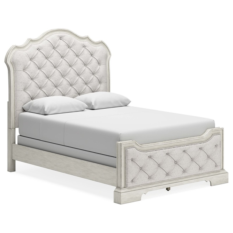 Arlendyne – Upholstered Bed|White|King|California King|Queen