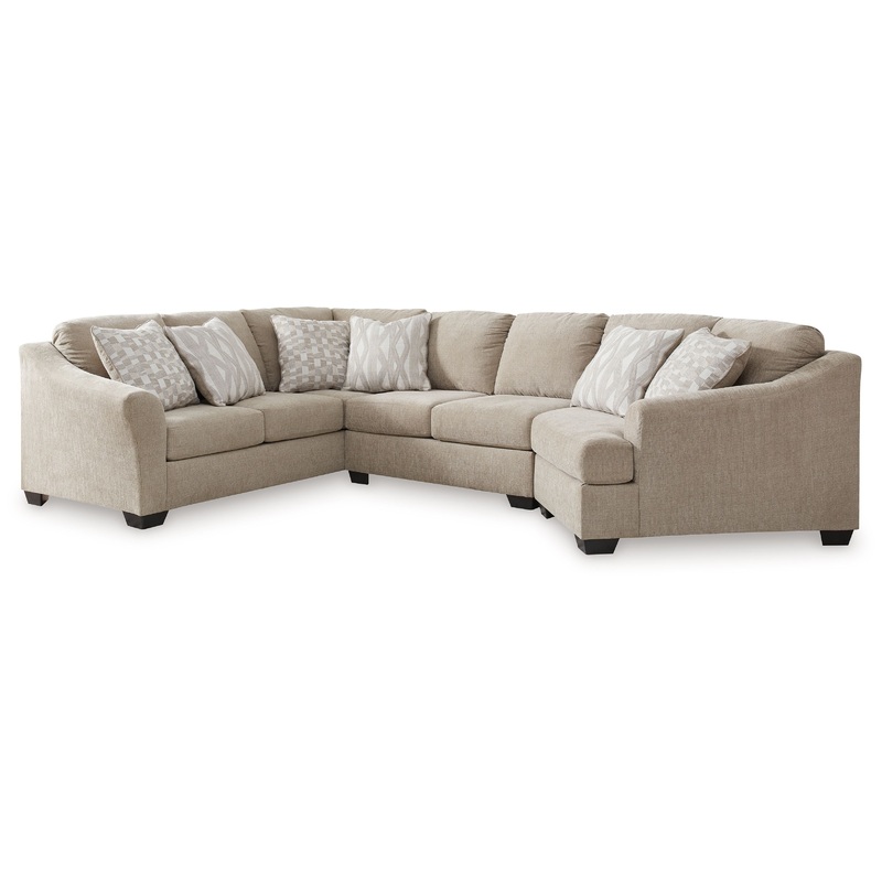 Brogan Bay – Sectional|Light Brown|3 Pc. Left Arm Facing Cuddler Sectional|3 Pc. Right Arm Facing Cuddler Sectional