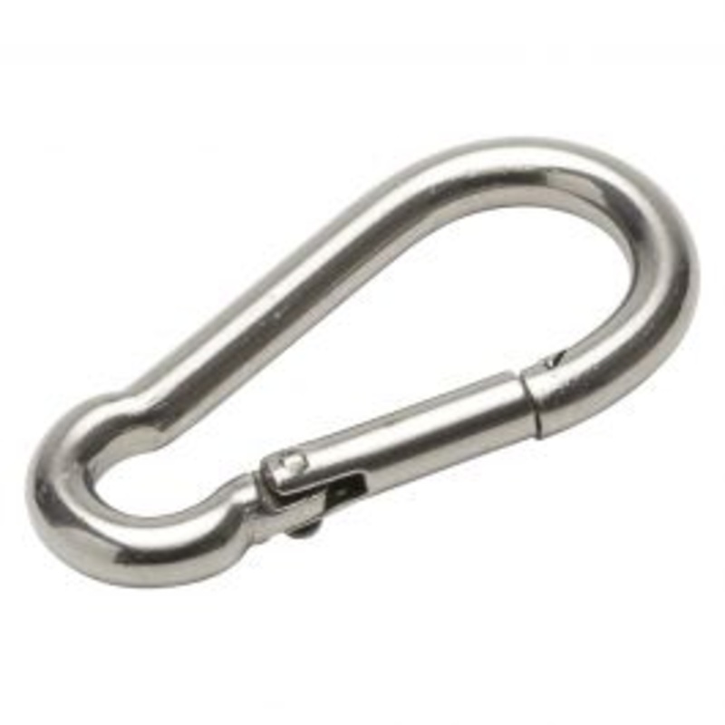 STAINLESS STEEL FIREFIGHTER CARABINER 100KG D5MM L50