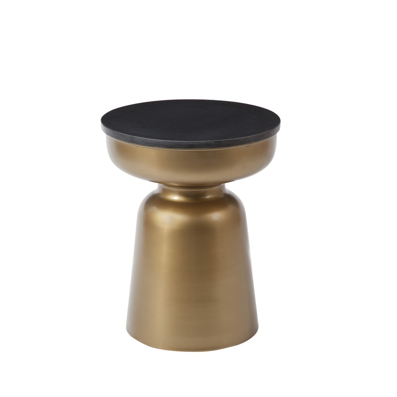 Jovana – Round End Table – Black