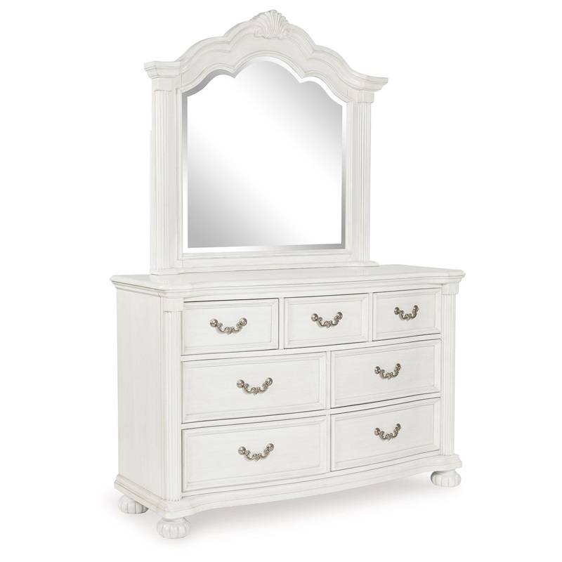 Montelaine – Dresser And Mirror – Antique White