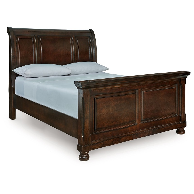 Porter – Sleigh Bed|Dark Brown|King|Queen|California King