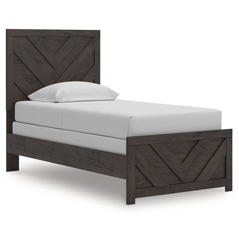 Prendonea – Panel Bed|Dark Gray|Twin|Full|Queen|King