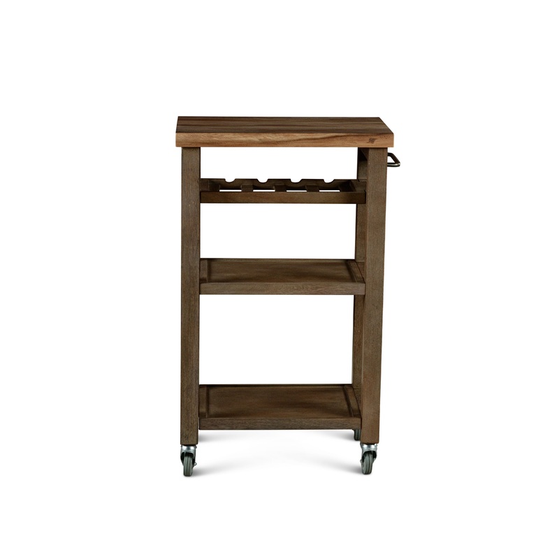 Belden – Kitchen Cart|Dark Brown|White