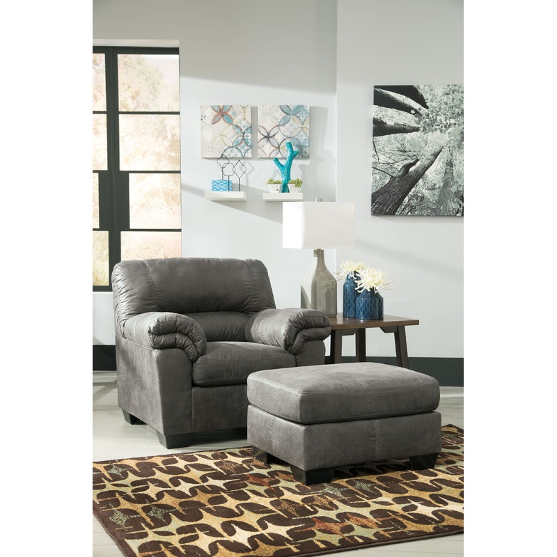 Bladen – Chair, Ottoman|Dark Gray