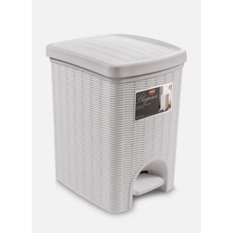 ELEGANCE WHITE PLASTIC DUSTBIN 20LT