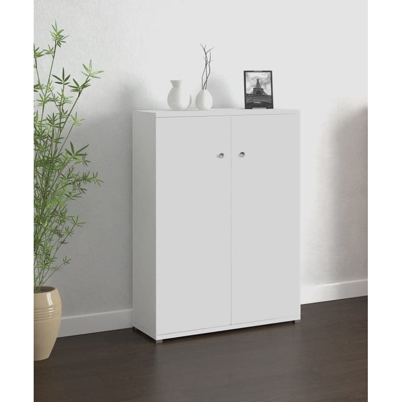 MULTIPURPOSE CABINET 2 DOORS H76 L56 P30 CM WHITE