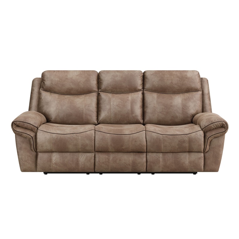 Nashville – Reclining Sofa|Light Brown|Dark Gray
