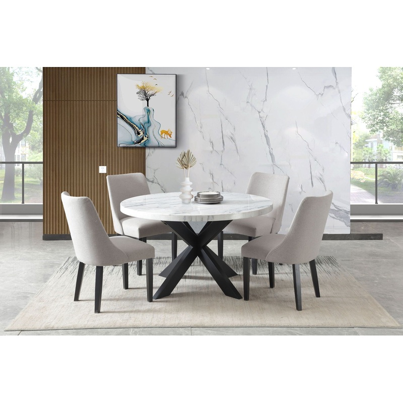 Xena – Dining Set|White|7 Pc. Table, 6 Chairs|5 Pc. Table, 4 Chairs