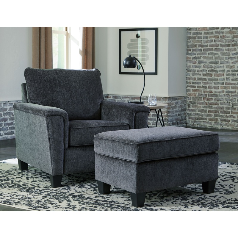 Abinger – Living Room Set|Dark Gray|2 Pc. – Chair, Ottoman|2 Pc. – Sofa, Loveseat