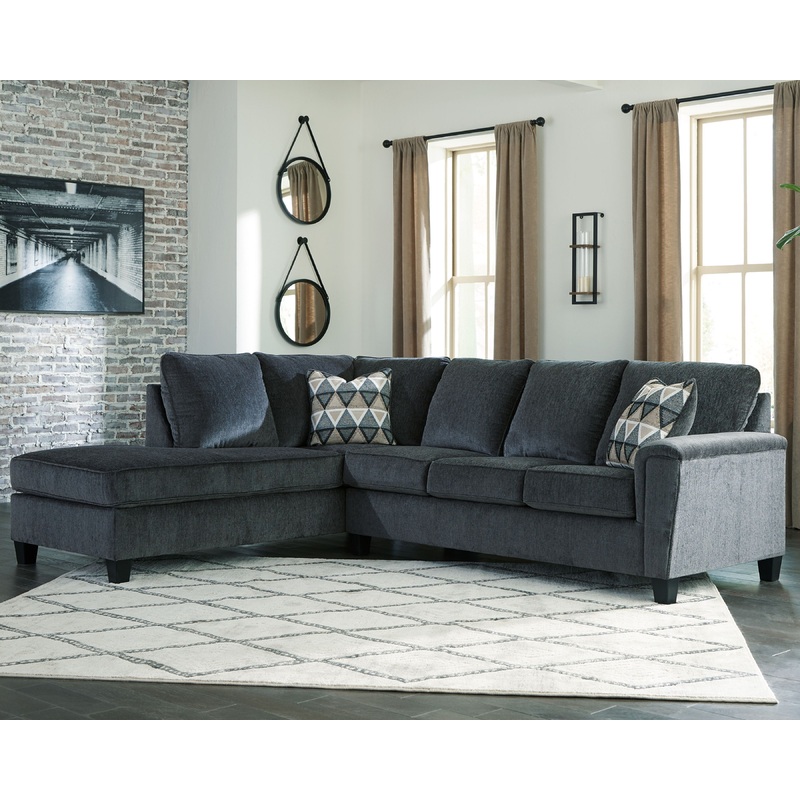 Abinger – Sectional|Dark Gray|2-Piece Sectional with Left-Arm Facing Chaise|2-Piece Sectional with Right-Arm Facing Chaise