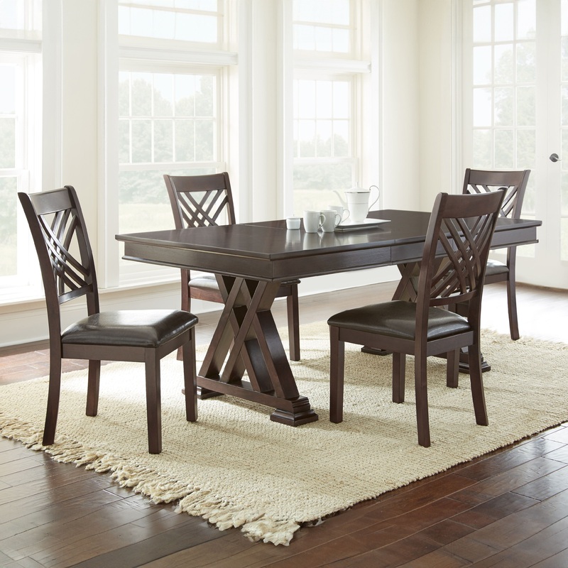 Adrian – Dining Set|Dark Brown|7 Pc. Table, 6 Chairs|5 Pc. Table, 4 Chairs|9 Pc. Table, 8 Chairs