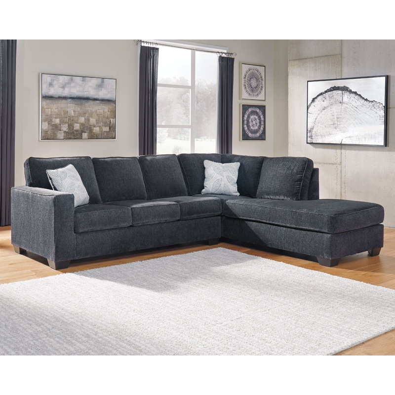 Altari – Sleeper Sectional|Gray|Dark Gray|2 Pc. Right Arm Facing Sofa Sleeper|2 Pc. Left Arm Facing Chaise Sleeper