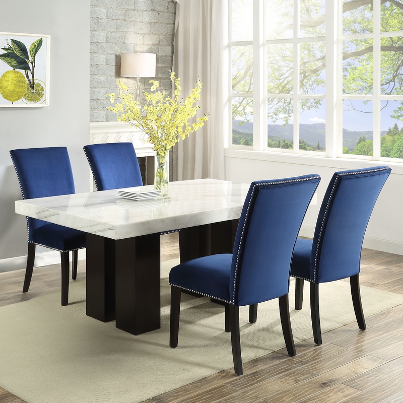 Camila – Rectangular Dining Set – White Top