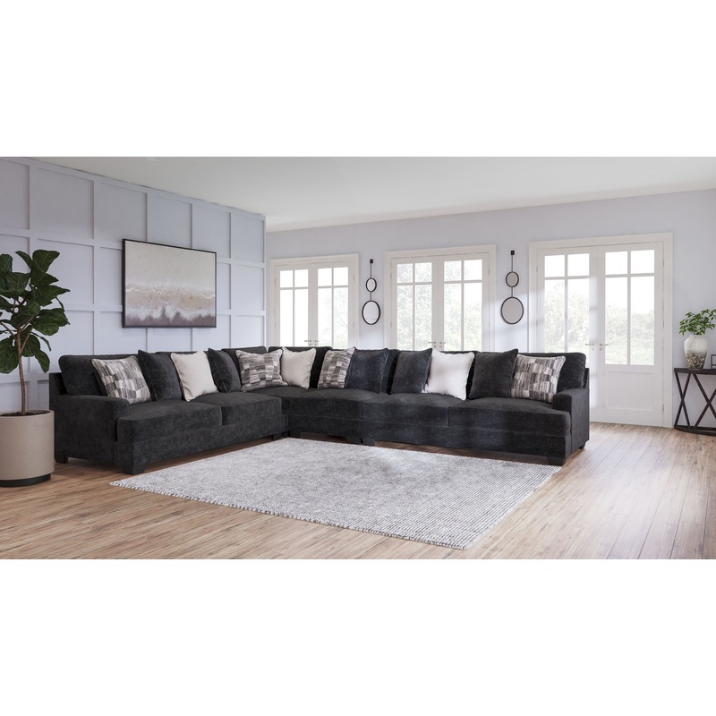 Lavernett – Sectional|Dark Gray|4-Piece Sectional|3-Piece Sectional