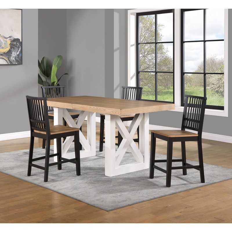 Magnolia – Counter Dining Set|Light Brown|5 Pc. Table, 4 Chairs|7 Pc. Table, 6 Chairs