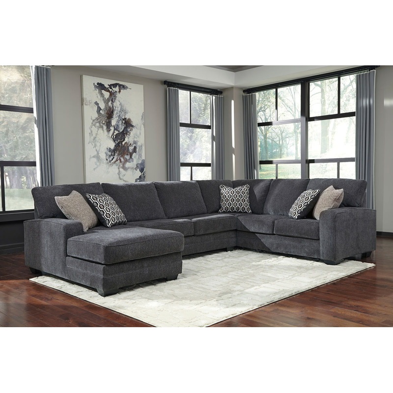 Tracling – Sectional|Dark Gray|3-Piece Sectional with Left-Arm Facing Chaise|3-Piece Sectional with Right-Arm Facing Chaise