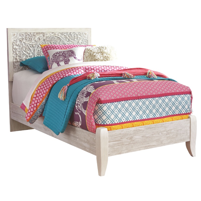 Paxberry – Panel Bed|White|Twin|Queen|King|Full