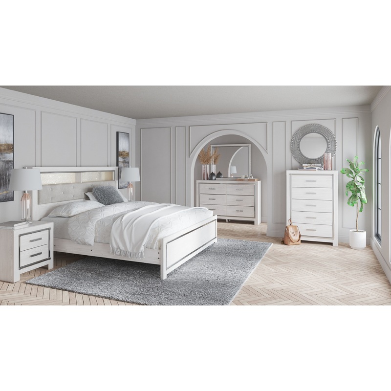 Altyra – Dresser, Mirror, Panel Bookcase Bed