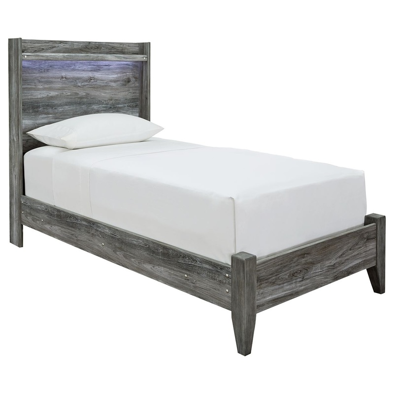 Baystorm – Panel Bed|Gray|Twin|Full|None|6 Drawers