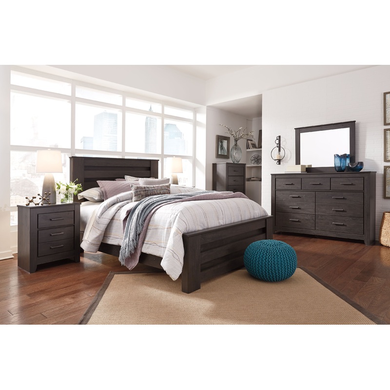 Brinxton – Panel Bedroom Set|Black|6 Pc. – Dresser, Mirror, Chest, Panel Bed|8 Pc. – Dresser, Mirror, Chest, Panel Bed, 2 Nightstands|5 Pc. – Dresser, Mirror, Panel Bed|7 Pc. – Dresser, Mirror, Panel Bed, 2 Nightstands|Queen|King