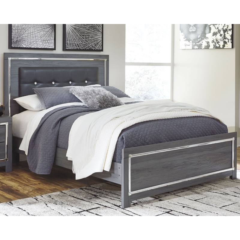 Lodanna – Panel Bed|Gray|Queen|King|Full|None|2 Drawers|Storage