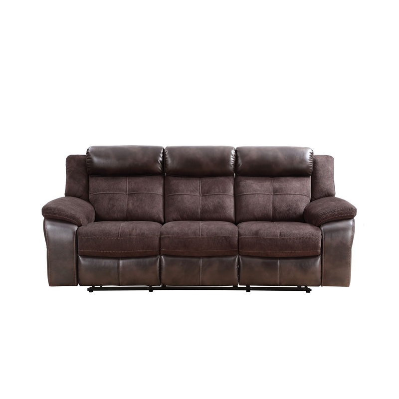 Pueblo – Manual Recliner Sofa – Dark Brown