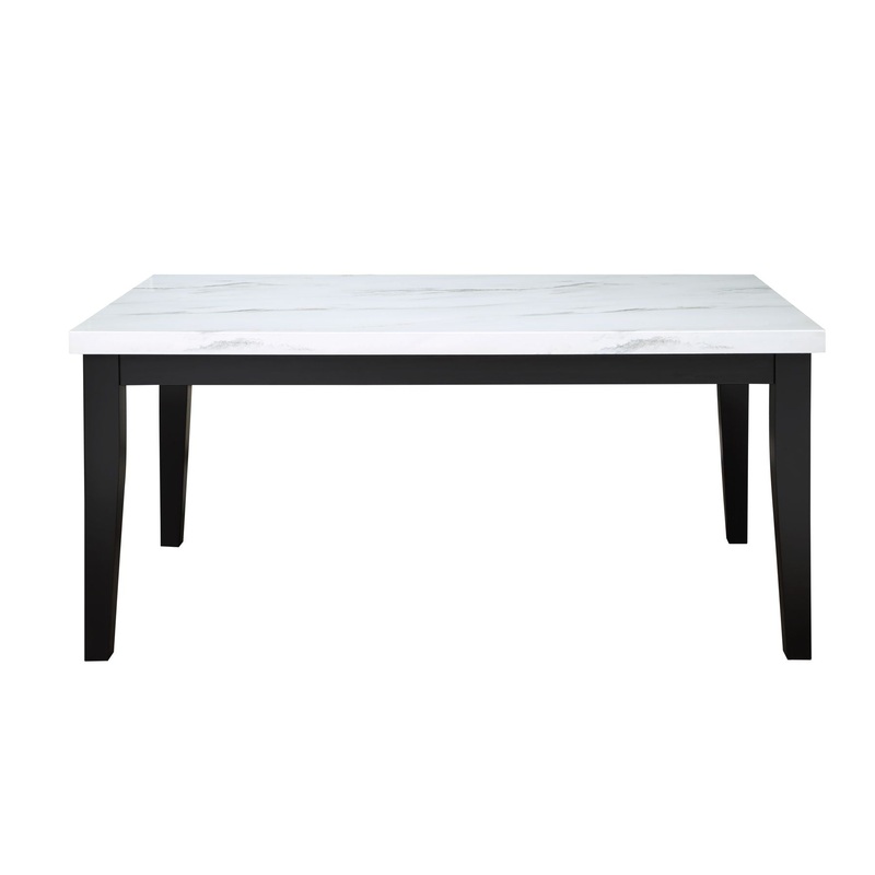 Sterling – Faux Marble Top Dining Table – White