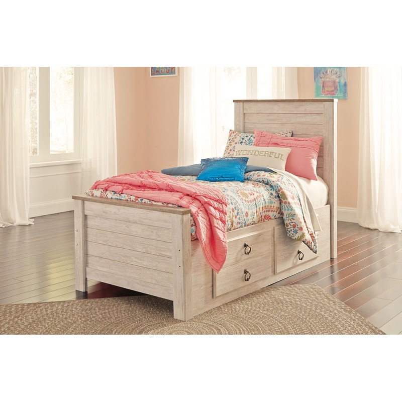 Willowton – Panel Bed|Beige|Twin|Queen|California King|King|Full|2 Drawers|None